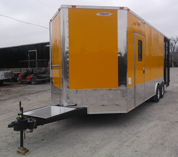 8.5' x 22' Yellow Concession Food Trailer