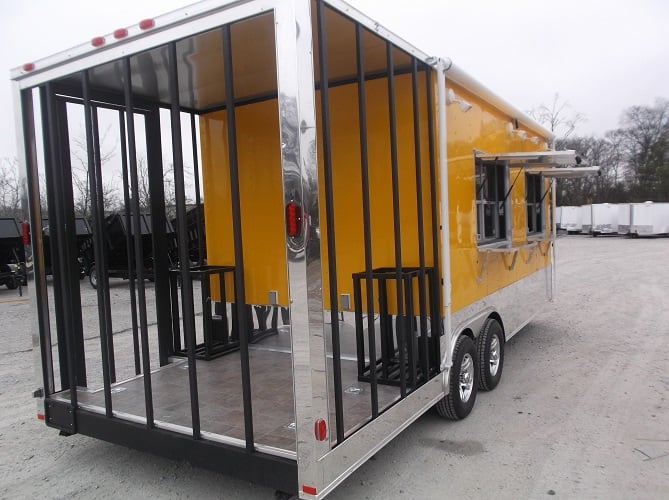 8.5' x 22' Yellow Concession Food Trailer With Appliances