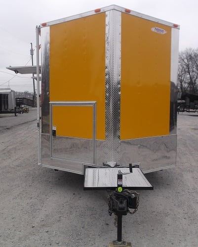 8.5' x 22' Yellow Concession Food Trailer