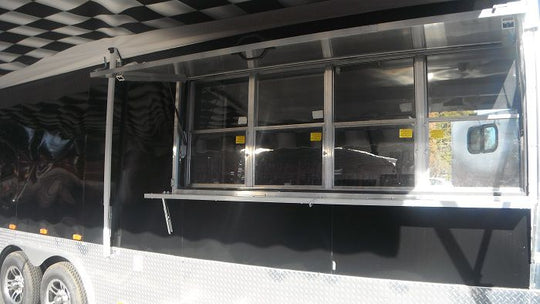 Concession Trailer 8.5'x24' Black - BBQ Food Vending Catering