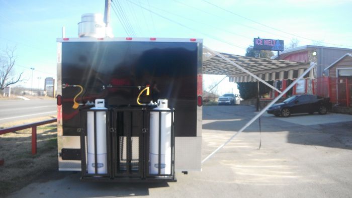 Concession Trailer 8.5'x24' Black - BBQ Food Vending Catering