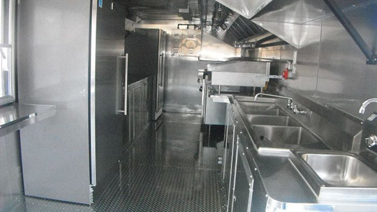 Concession Trailer 8.5'x24' Black - BBQ Food Vending Catering