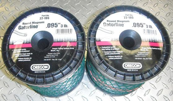 Oregon 22-195 Gator Trimmer Line .095 Green 3 lbs - Set of 2