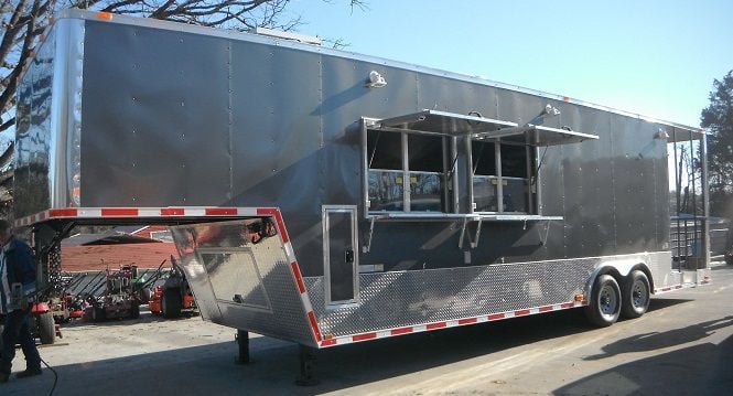 Concession Trailer 8.5'x34' White - Gooseneck Event Food Vending BBQ