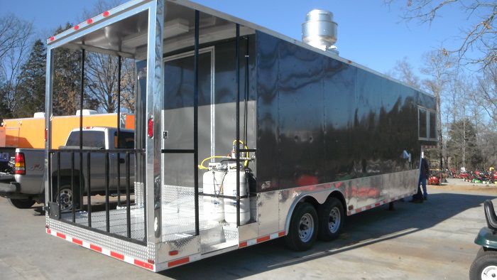 Concession Trailer 8.5'x34' Charcoal Grey - BBQ Food Event Vending