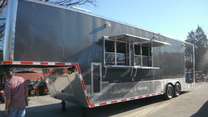 Concession Trailer 8.5'x34' White - Gooseneck Event Food Vending BBQ