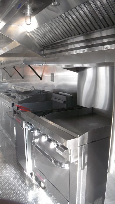 Concession Trailer 8.5'x34' Charcoal Grey - BBQ Food Event Vending