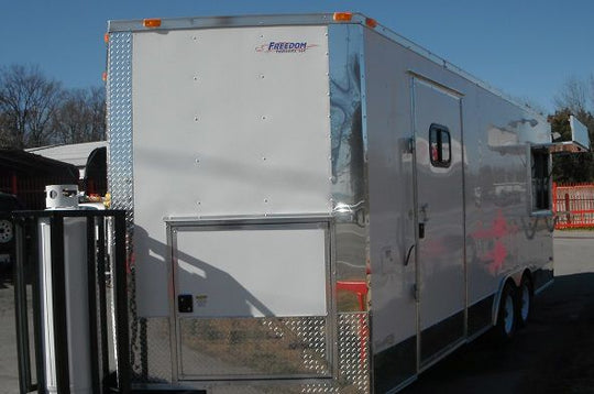 Concession Trailer 8.5'x20' White - BBQ Smoker Event Catering Food