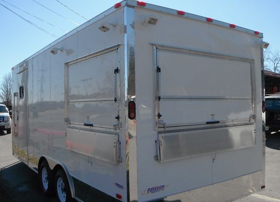 Concession Trailer 8.5'x20' White - BBQ Smoker Event Catering Food