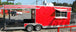 Concession Trailer 8.5'x24' Red - BBQ Smoker Vending Event