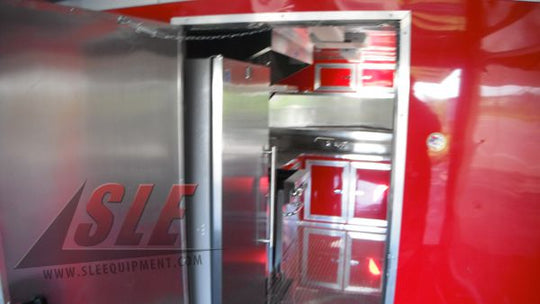 Concession Trailer 8.5'x24' Red - BBQ Smoker Vending Event