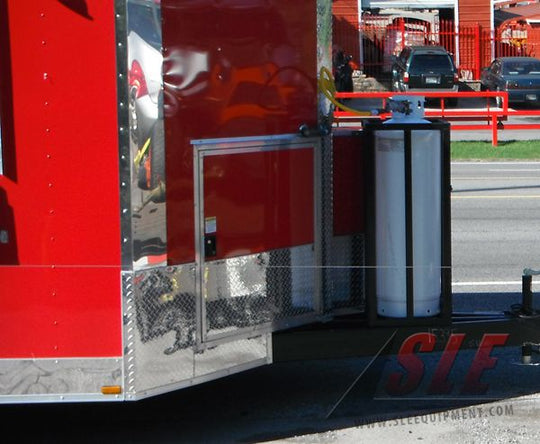 Concession Trailer 8.5'x24' Red - BBQ Smoker Vending Event