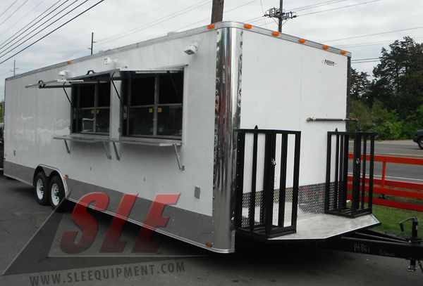 Concession Trailer 8.5'x24' White - Vending Food Catering Custom