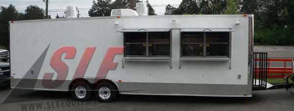 Concession Trailer 8.5'x24' White - Vending Food Catering Custom