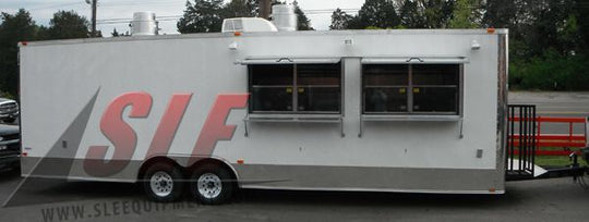 Concession Trailer 8.5'x24' White Event Catering BBQ Food - Appliances