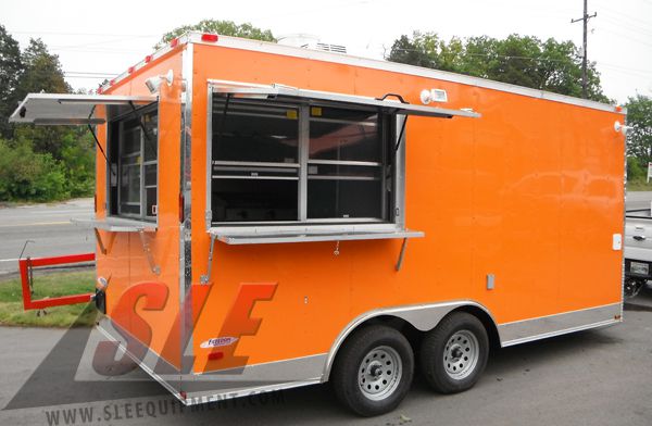 Concession Trailer 8.5'x16' Orange - Food Event Catering Vending