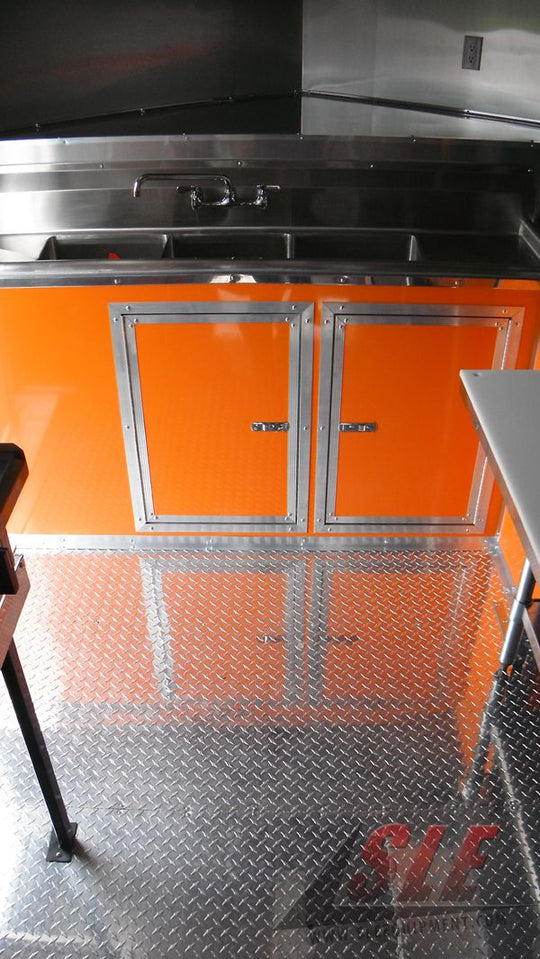 Concession Trailer 8.5'x16' Orange - Food Event Catering Vending