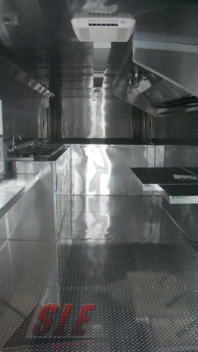 Concession Trailer 8.5'x38' Gooseneck Catering BBQ Event Food (Silver)