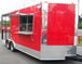 Concession Trailer 8.5'x20' Red - BBQ Smoker Catering Food