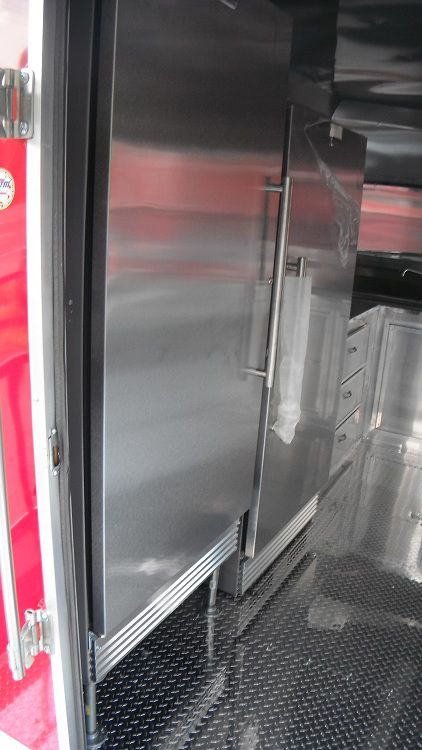 Concession Trailer 8.5'x20' Red - BBQ Smoker Catering Food