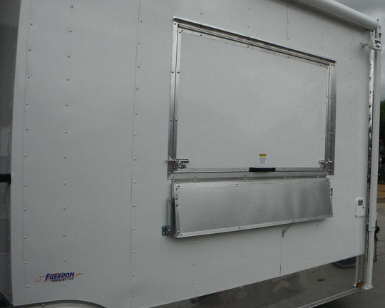 Concession Trailer 8.5'x18' White - BBQ Smoker Vending Catering