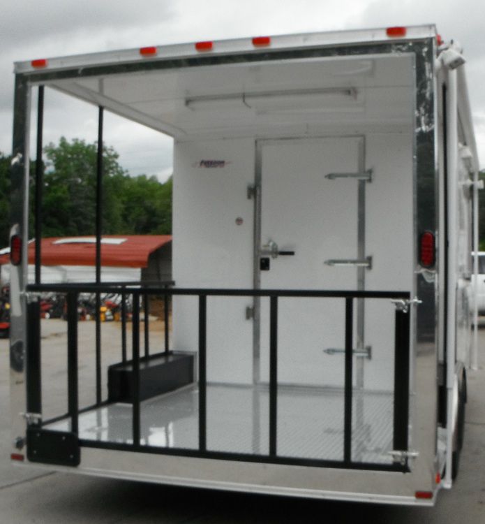 Concession Trailer 8.5'x18' White - BBQ Smoker Vending Catering