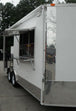 Concession Trailer 8.5'x18' White - BBQ Smoker Vending Catering