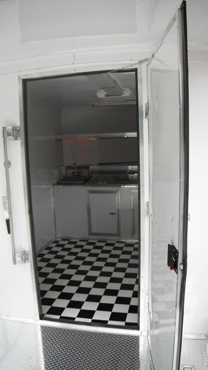 Concession Trailer 8.5'x18' White - BBQ Smoker Vending Catering