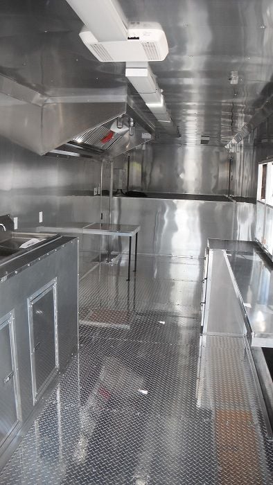 Concession Trailer 8.5'x34' Food BBQ Vending Event Gooseneck (Orange) Restroom