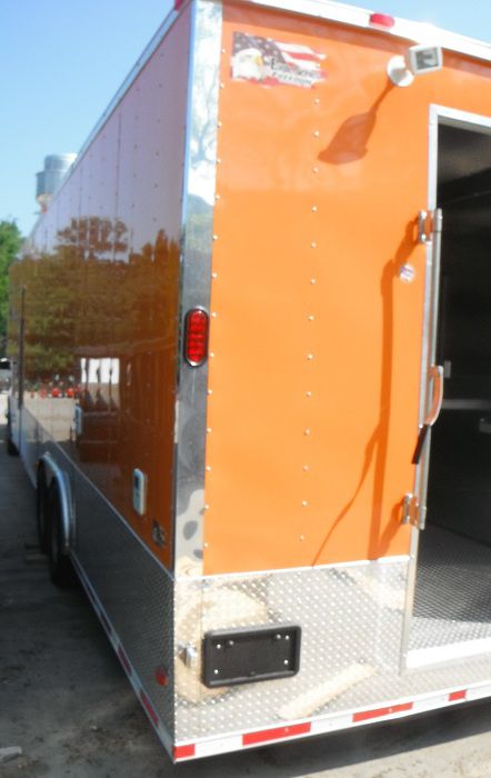 Concession Trailer 8.5'x34' Food BBQ Vending Event Gooseneck (Orange) Restroom