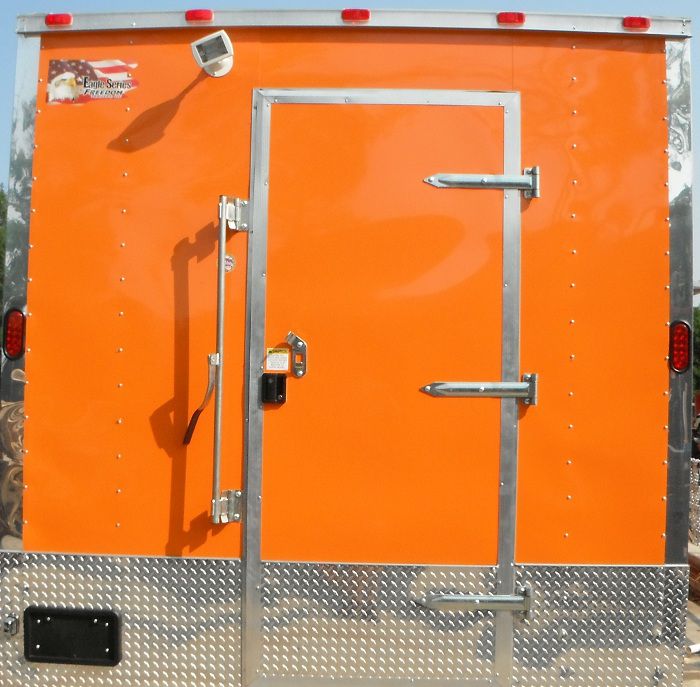 Concession Trailer 8.5'x34' BBQ Smoker Catering Food Event (Orange) Restroom