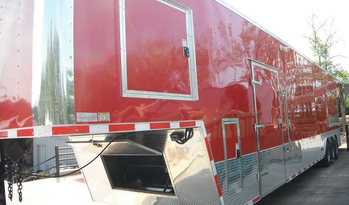 Concession Trailer 8.5'x48' Red Gooseneck