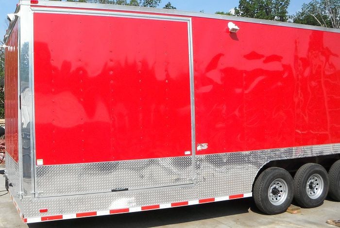 Concession Trailer 8.5'x48' Red Gooseneck