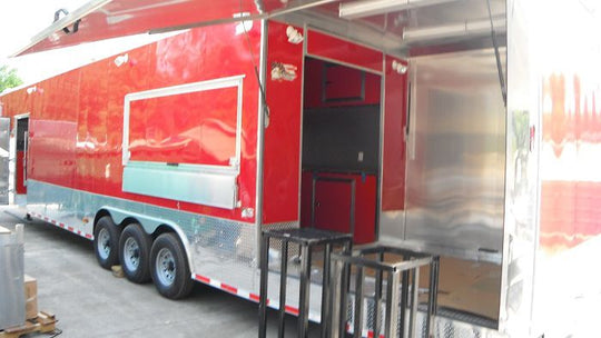 Concession Trailer 8.5'x48' Red Gooseneck