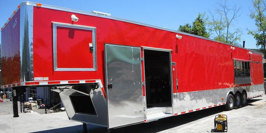 Concession Trailer 8.5'x48' Red Gooseneck