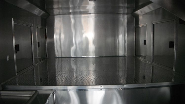 Concession Trailer 8.5' x 38' Silver Gooseneck Catering