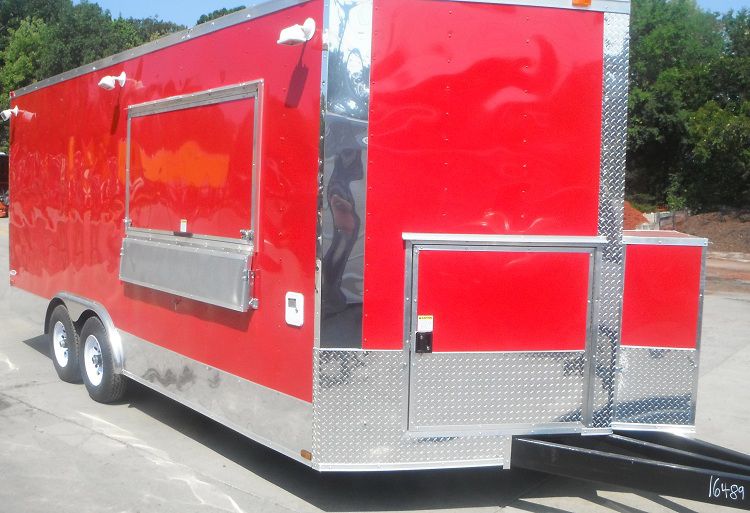 Concession Trailer 8.5'x19' Red - Catering Food Vending Event