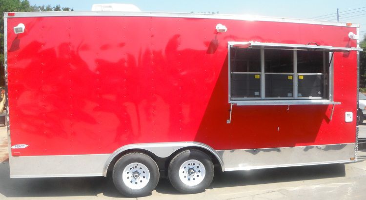 Concession Trailer 8.5'x19' Red - Catering Food Vending Event