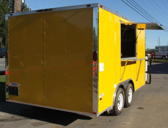 Concession Trailer 8.5'x14' Yellow White Background