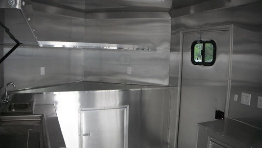 Concession Trailer 8.5' x 26' Indigo Blue - BBQ Smoker Food Vending