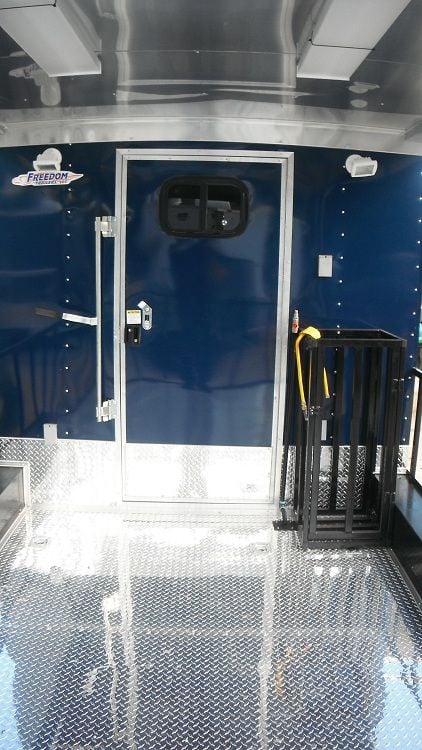 Concession Trailer 8.5' x 26' Indigo Blue - BBQ Smoker Food Vending