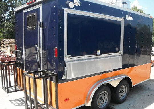 Concession Trailer 7'x13' Blue - Vending Catering Event Food