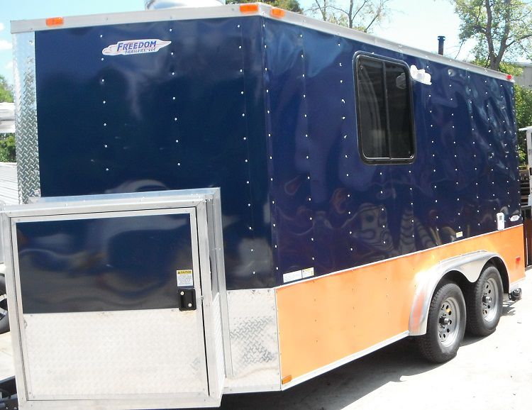 Concession Trailer 7'x13' Blue - Vending Catering Event Food