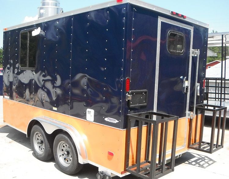 Concession Trailer 7'x13' Blue - Vending Catering Event Food