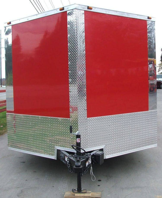 Enclosed Trailer 8.5'x24' Red - Motorcycle Car Bike Hauler Storage - SLE Equipment - 2