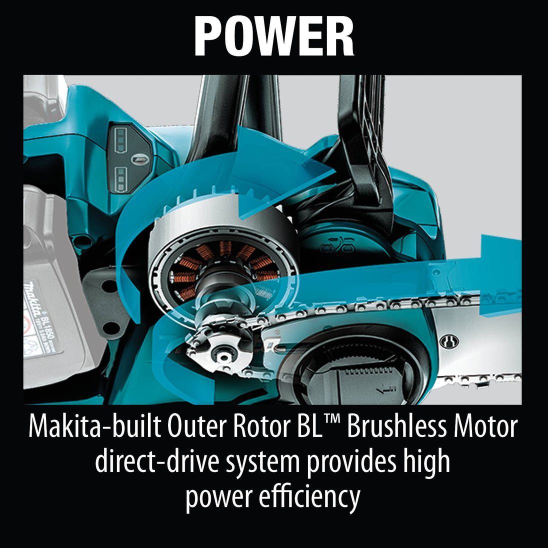 Makita XCU04PT1 36V (18V X2) LXT Brushless 16" Chain Saw Kit with 4 Batteries and Dual - Port Charger (5.0Ah) - SLE Equipment - 14