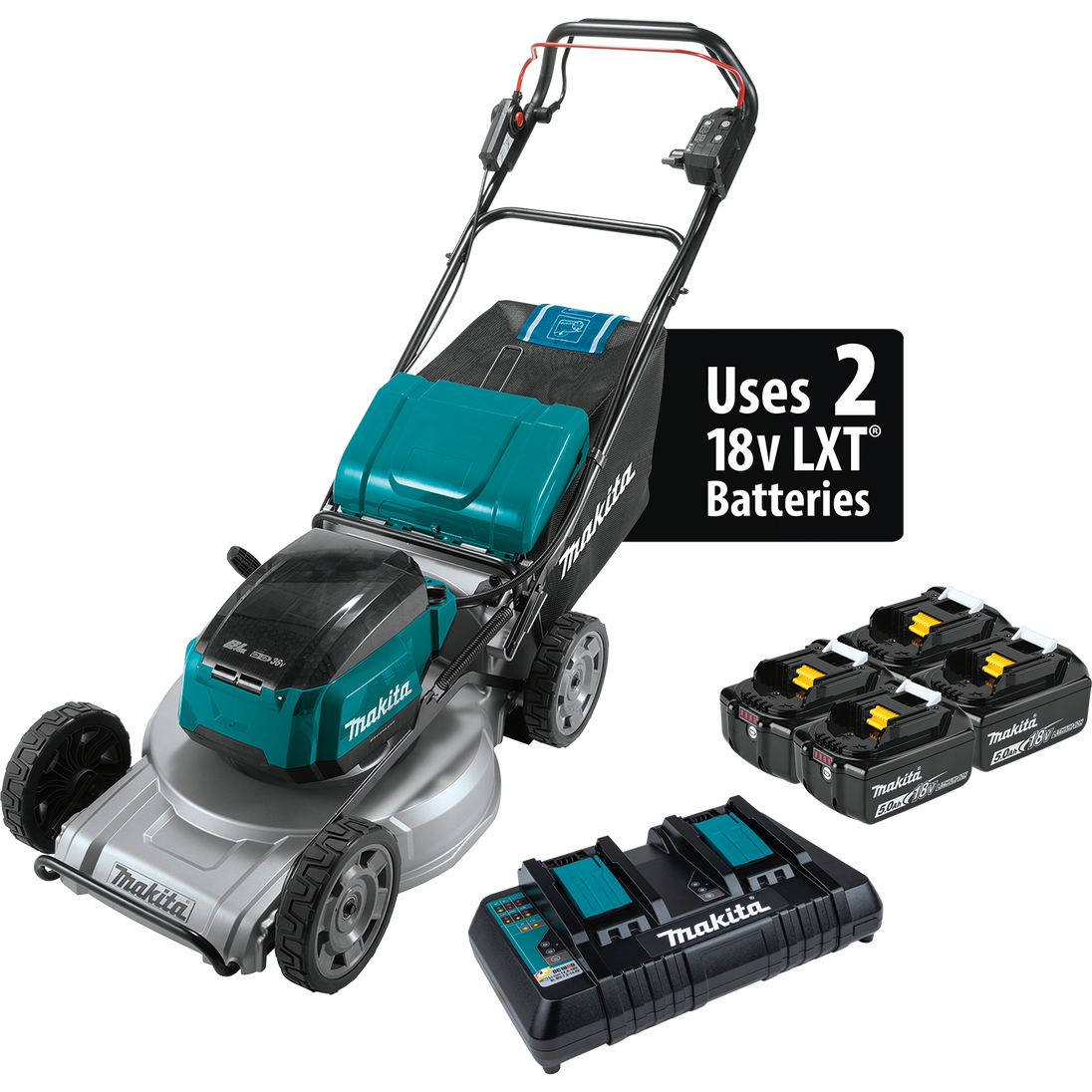 Makita XML09PT1 18V X2 (36V) LXT 21" Self?Propelled Lawn Mower Kit