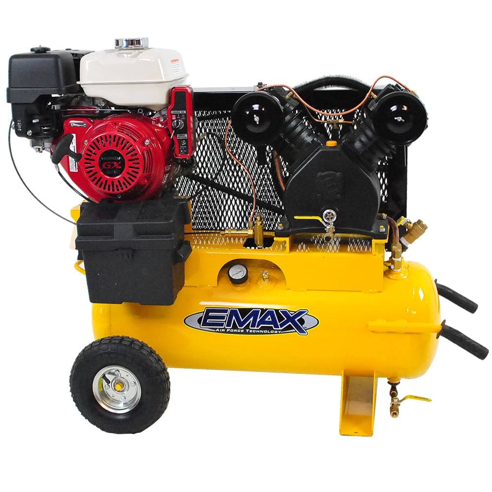 EMAX Gas Driven Industrial Plus Piston Air Compressor