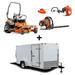 Husqvarna Z454XS Zero Turn Mower Enclosed Trailer Handheld Fleet Package