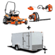 Husqvarna Z454XS Zero Turn Mower Enclosed Trailer Handheld Fleet Package - SLE Equipment - 1